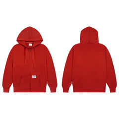 Aimé Leon Dore Thermal-Lined Script Zip-Up Hoodie -Red