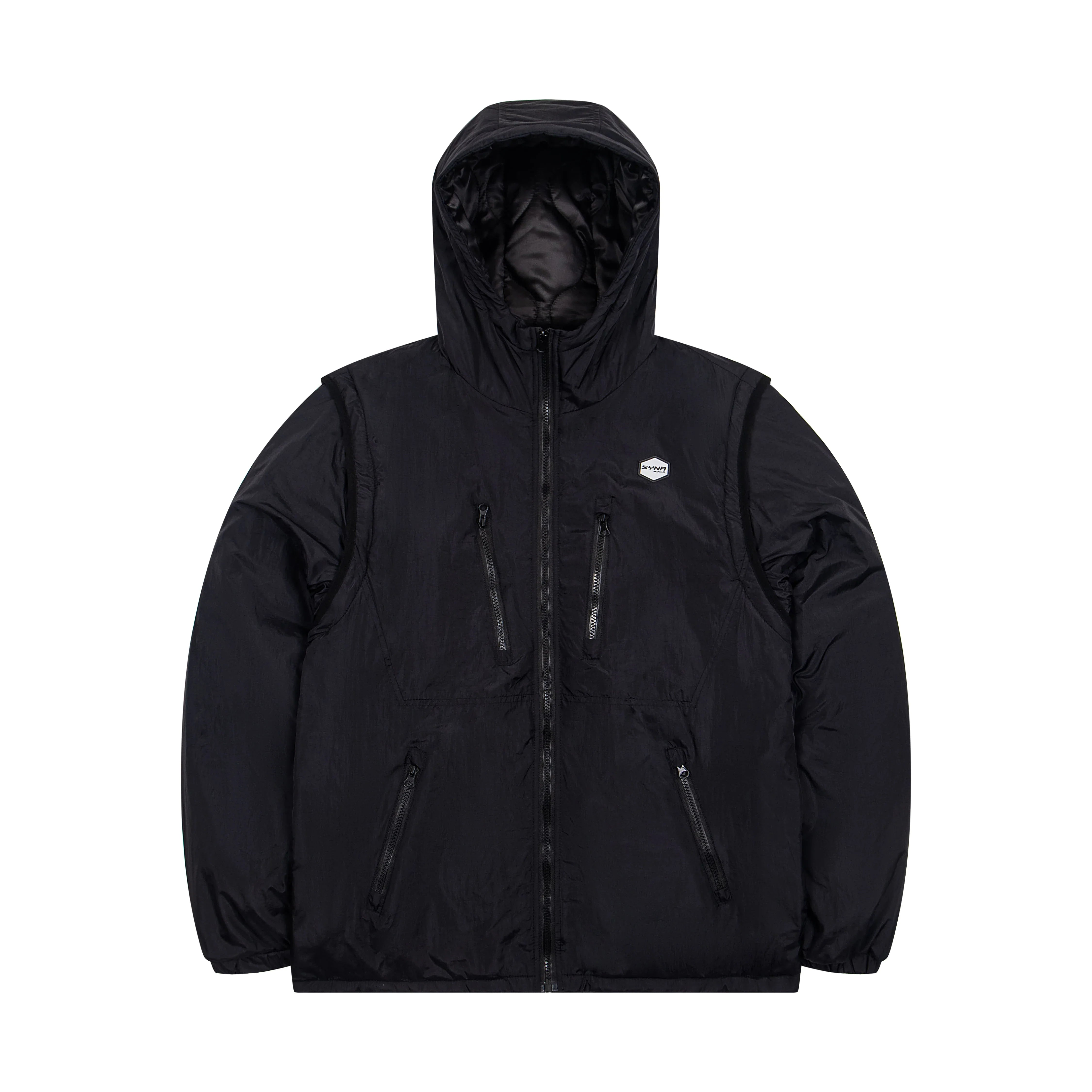 Aimé Leon Dore Convertible Hooded Puffer Jacket - Black